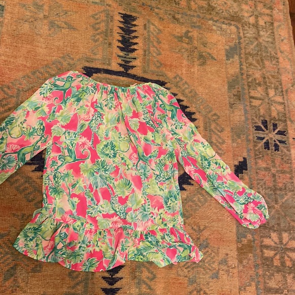 lilly pulitzer palm tree blouse - Picture 5 of 5